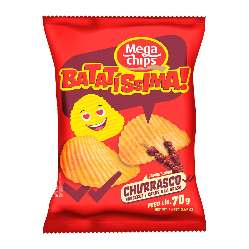 Batata Ondulada Frita Sabor Churrasco 70g