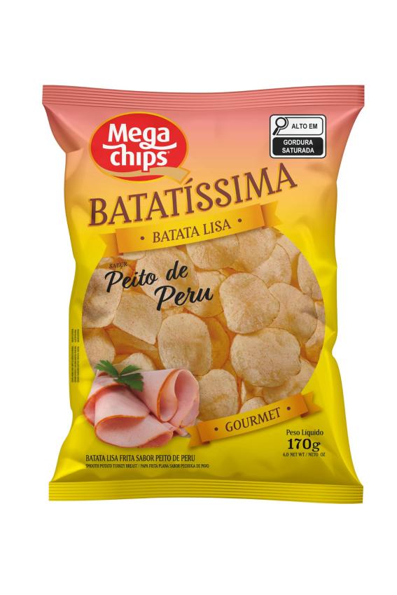 Batata Lisa Frita Sabor Peito de Peru 170g
