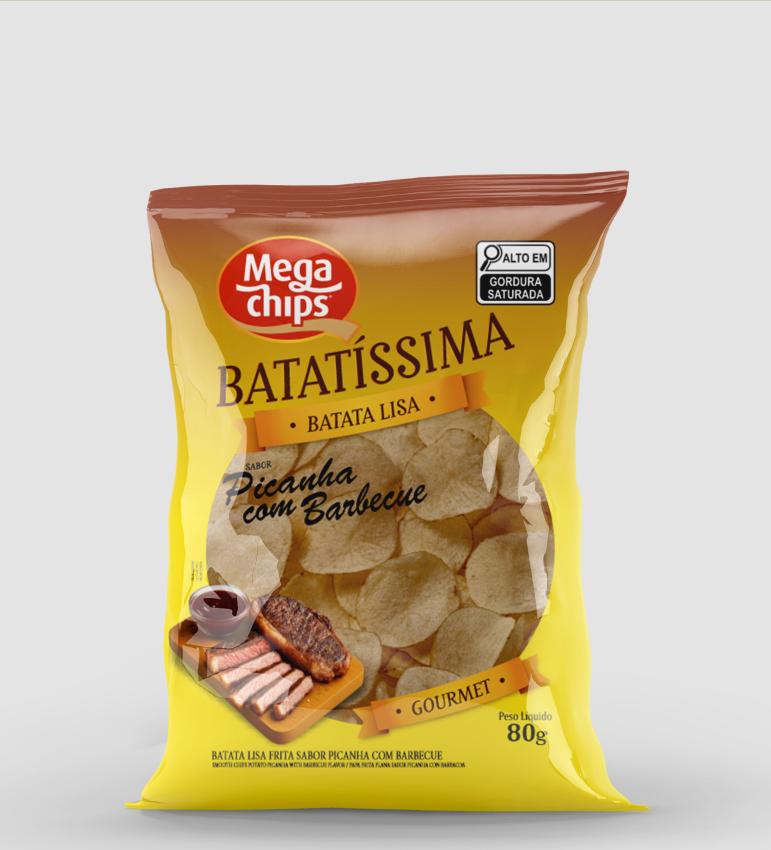 Batata Lisa Frita Sabor Picanha com Barbecue 80g