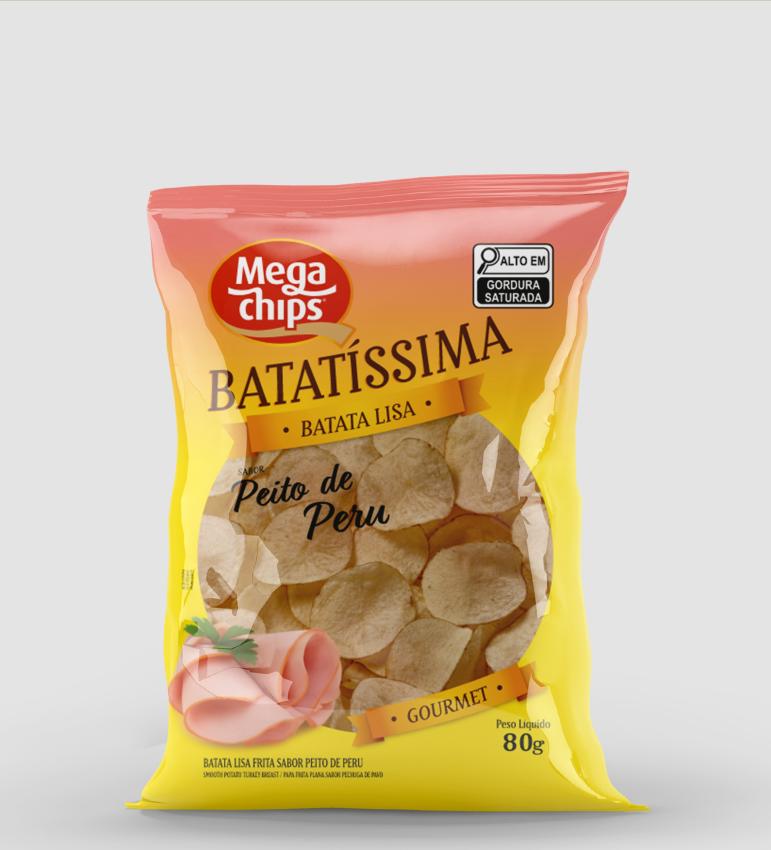 Batata Lisa Frita Sabor Peito de Peru 80g